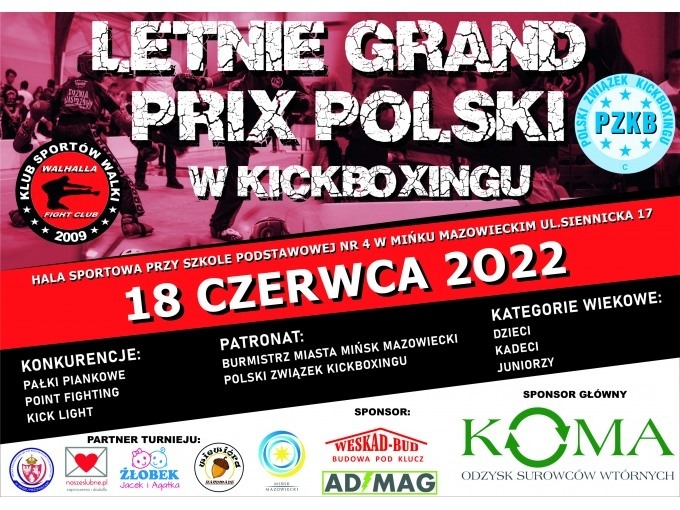 Letnie Grand Prix Polski w Kickboxingu_17-18.06.2022 - Mińsk Mazowiecki