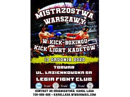 Mistrzostwa Warszawy w formule Kick Light Kadetów Starszych_13.12.2020 - Warszawa