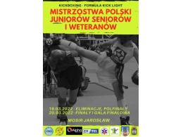 Przesunięcie terminu i miejsca zawodów_MPJuniorów, Seniorów i Weteranów w formule Kick Light_18-20.03.2022 - Jaros